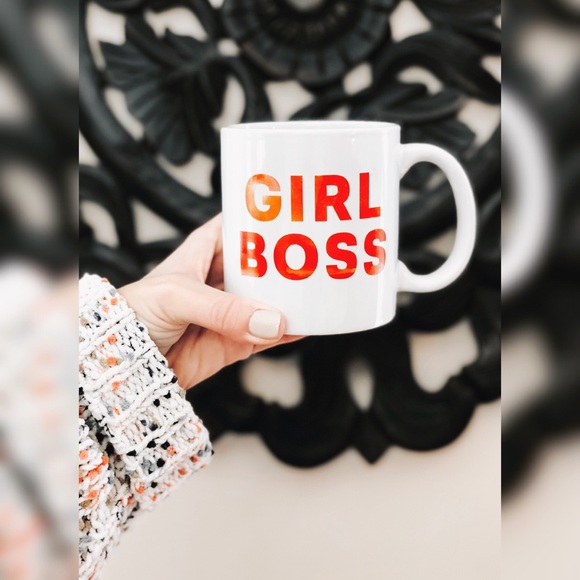 Urban Outfitters Other - Girl Boss Ceramic Orange & White Coffee Mug